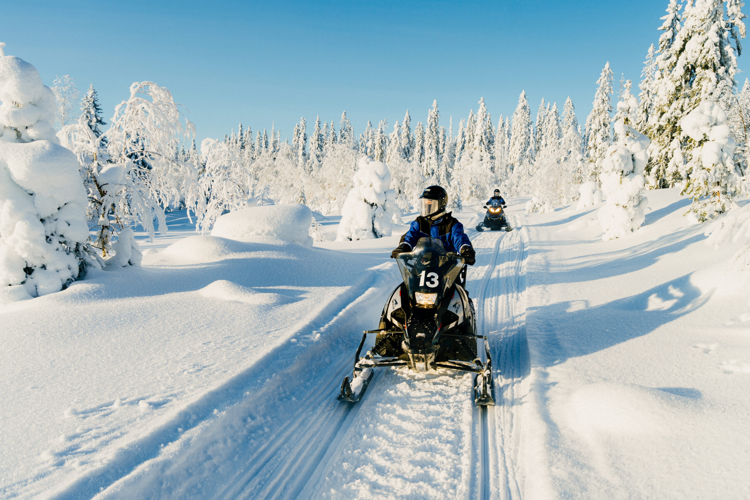 Arctic Lakeland snowmobiling