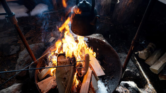A taste of Finnish Winter life campfire hotel kalevala