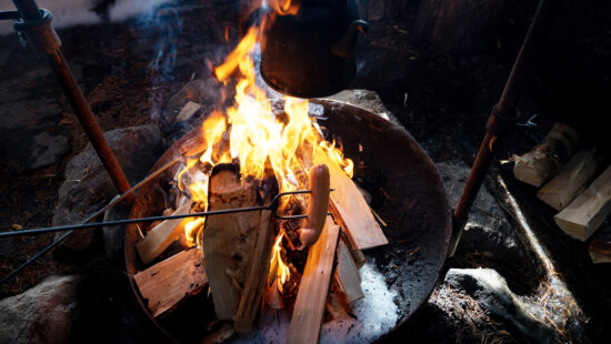 Dinner at the campfire